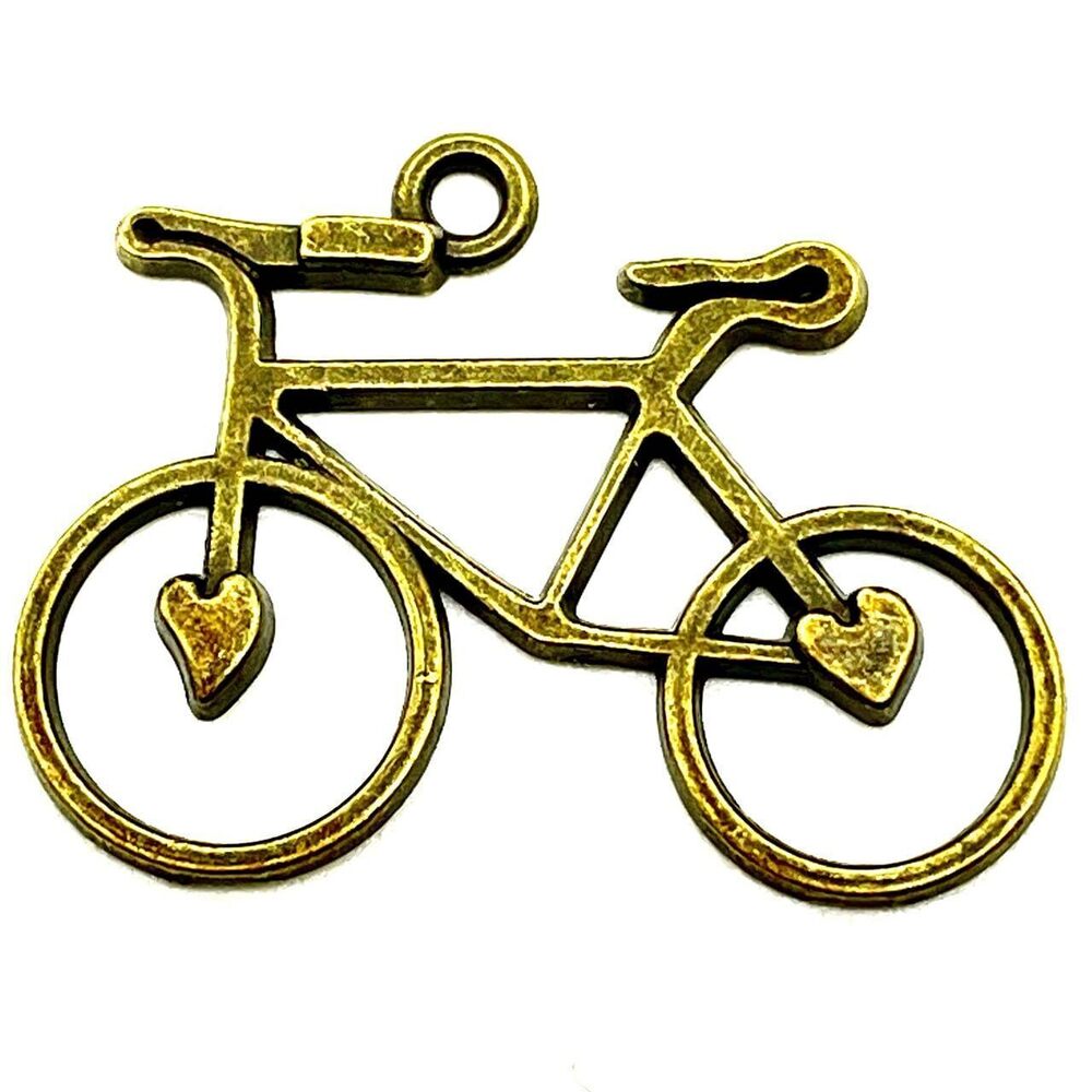 7698 20PC Alloy Antique Silver Bicycle Charms Pendants for Jewelry Bracelet